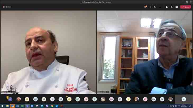 Διαδικτυακή Διάλεξη του βραβευμένου με αστέρι Michelin κύπριου σεφ Ανδρέα Μαυρομμάτη στους φοιτητές του KES College